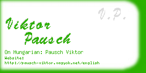 viktor pausch business card